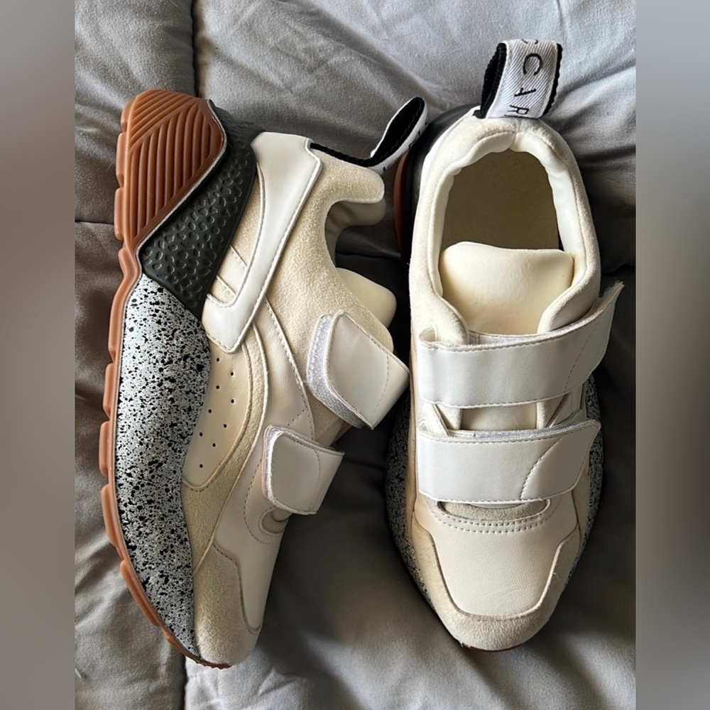 Stella McCartney White and Brown Sneakers